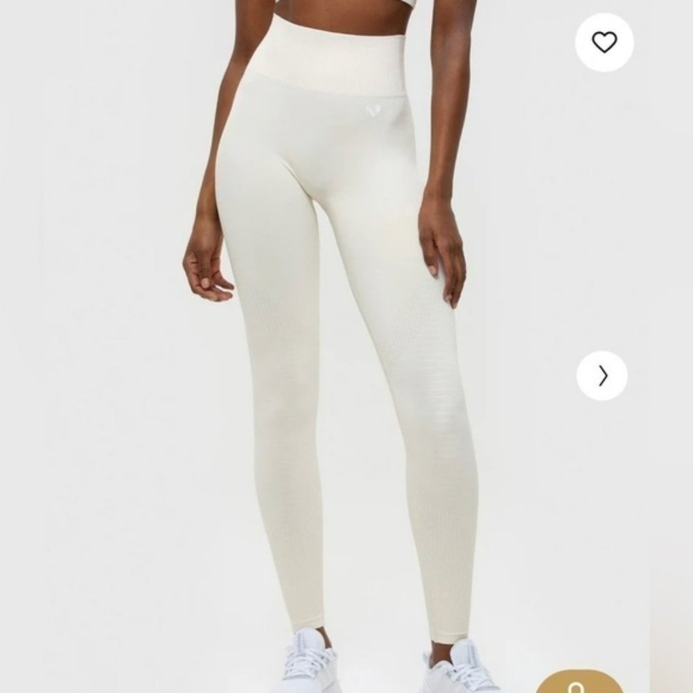 Womens best move cream  seamless leggings XS